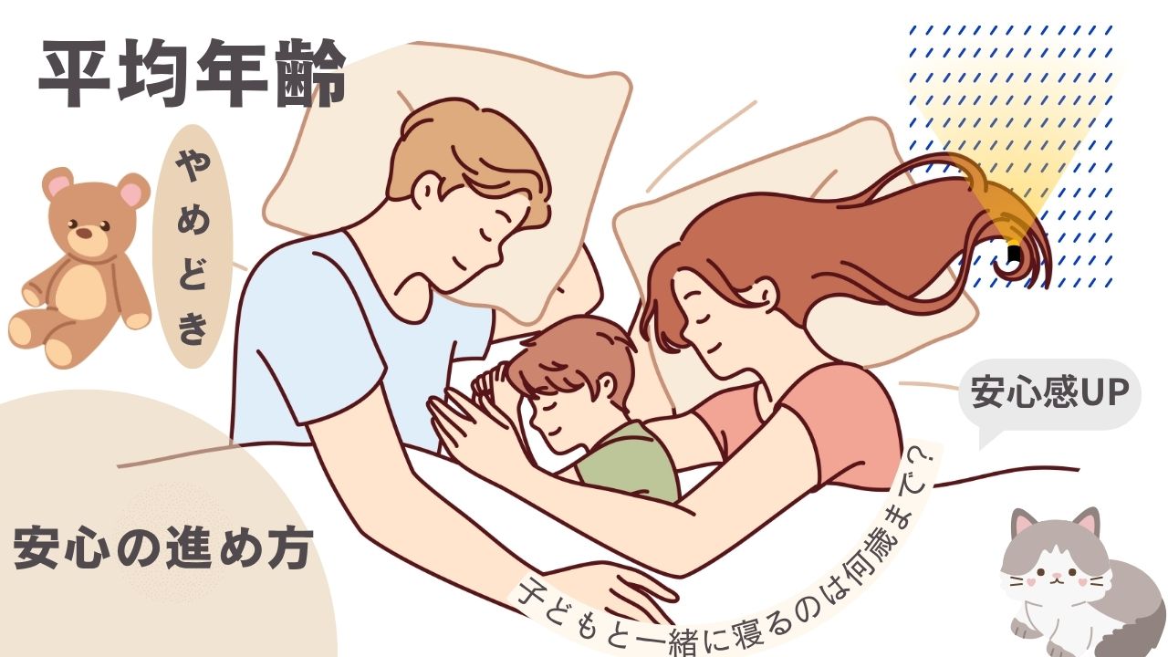 親子３人、猫、ぬいぐるみ